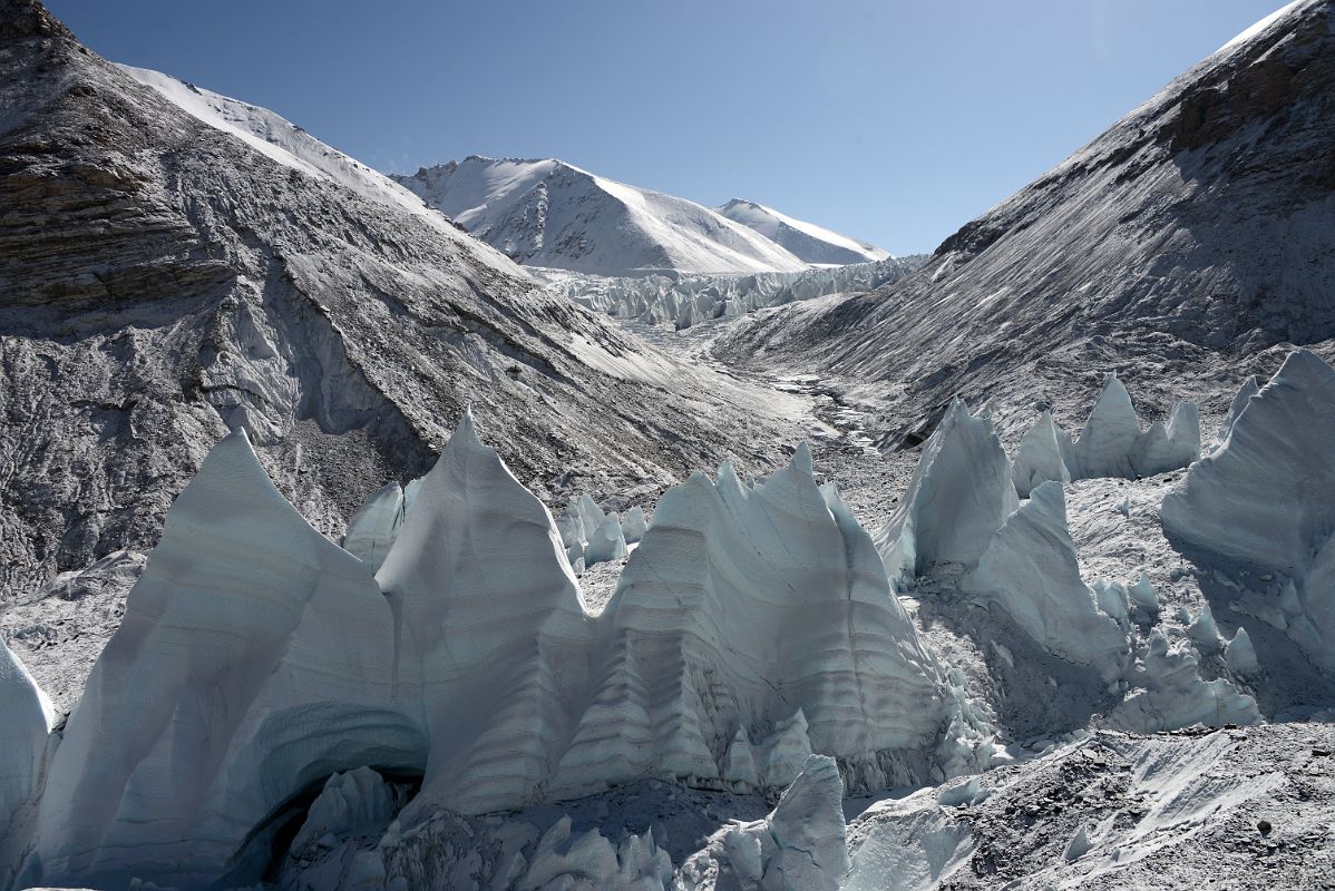 09 Donfang Peak And Donfang Peak II Above The Yuandong Rongpu Glacier Across The Trail From Intermediate Camp To Mount Everest North Face Advanced Base Camp In Tibet